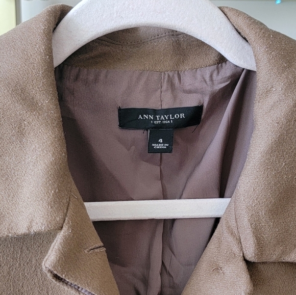 Ann Taylor Brown Women's Wool Blazer / Jacket - Women's Size 4 - Picture 4 of 5